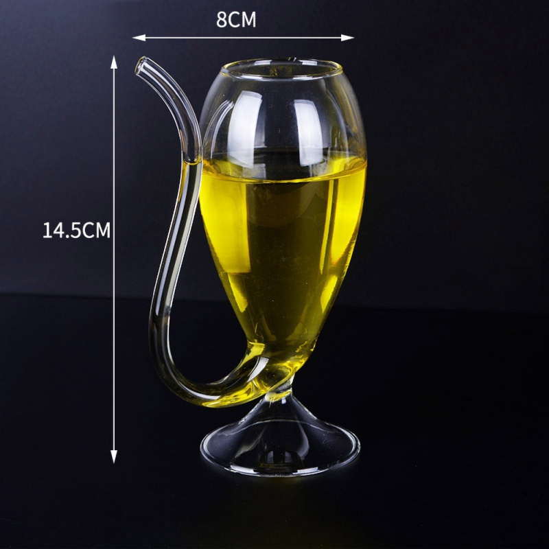 Wine Glass With Built-In Straw